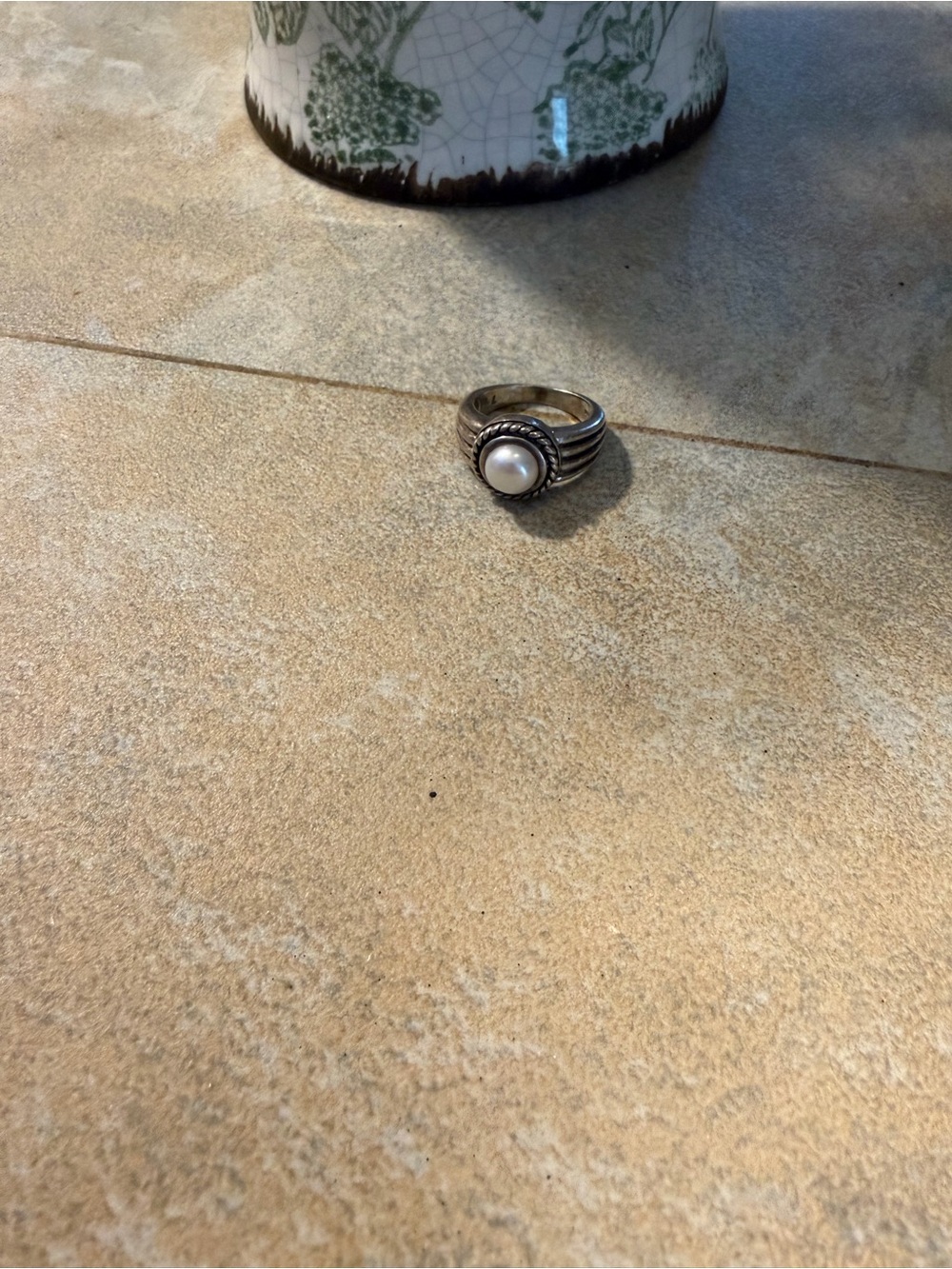 Silpada- Sterling Silver Pearl Stackable Ring - White Pearl - Picture 3 of 6